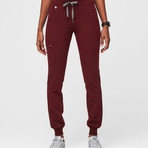 Figs Burgundy Petite Zamora Jogger Scrub Pants